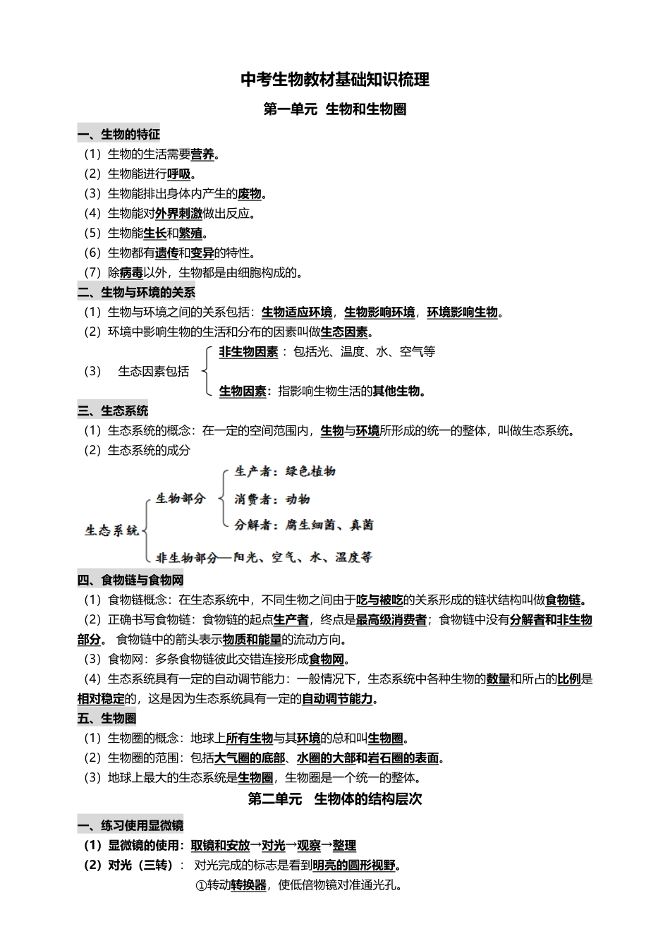 人教版会考生物教材核心知识必背.doc_第1页
