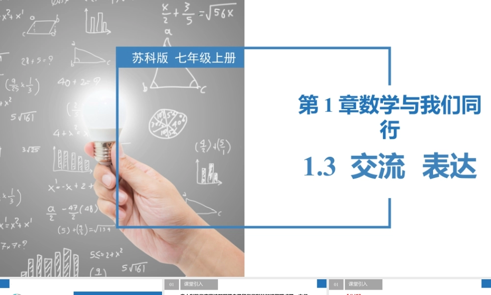1.3 交流 表达- 2024-2025学年七年级数学上册同步精品课件(苏科版).pptx
