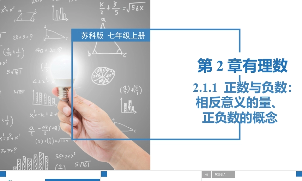 2.1.1正数与负数:相反意义的量、正负数的概念- 2024-2025学年七年级数学上册同步精品课件(苏科版).pptx