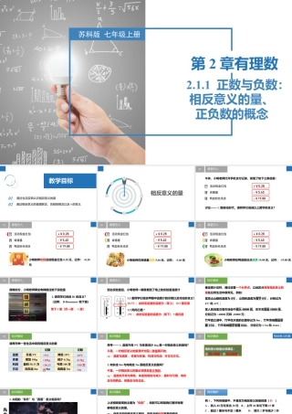2.1.1正数与负数：相反意义的量、正负数的概念- 2024-2025学年七年级数学上册同步精品课件（苏科版）.pptx