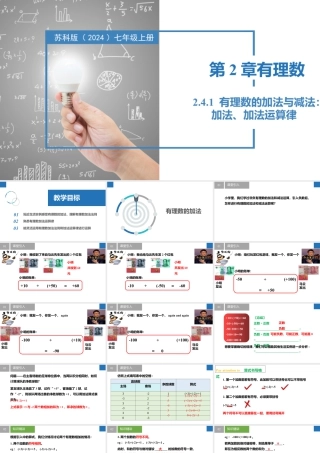 2.4.1有理数的加法与减法：加法、加法运算律- 2024-2025学年七年级数学上册同步精品课件（苏科版）.pptx
