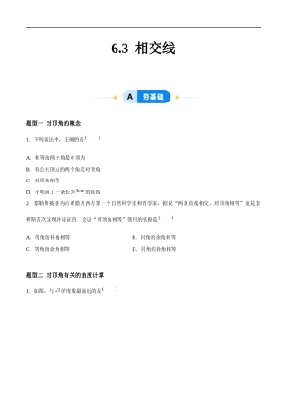 6.3 相交线 （5大题型提分练）（原卷版）docx.docx