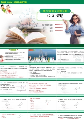 12.3 证明  课件苏科版七年级数学下册.pptx