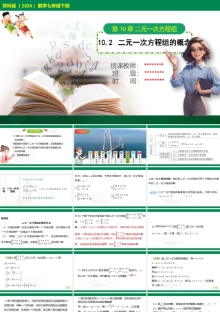 10.2+二元一次方程组的概念+课件苏科版七年级数学下册+.pptx