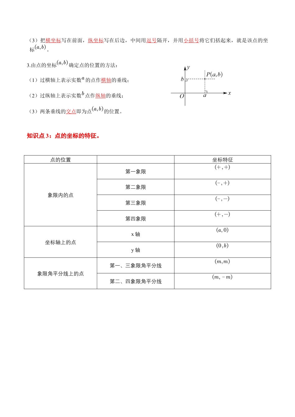 第4章 平面直角坐标系(知识清单)(答案版)数学苏科版八年级上册.docx_第3页