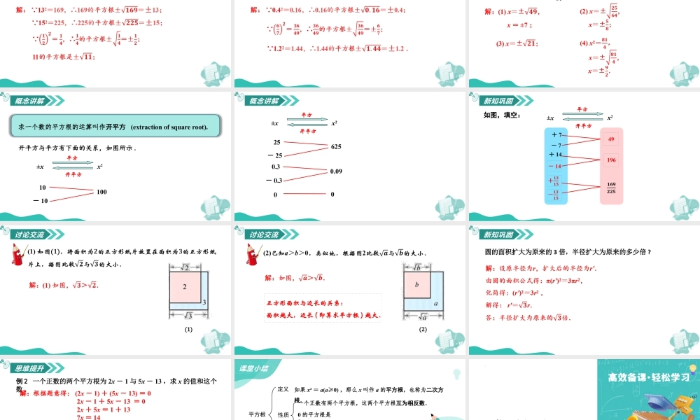 苏科版数学八上-2.1平方根(第2课时 平方根)(教学课件).pptx