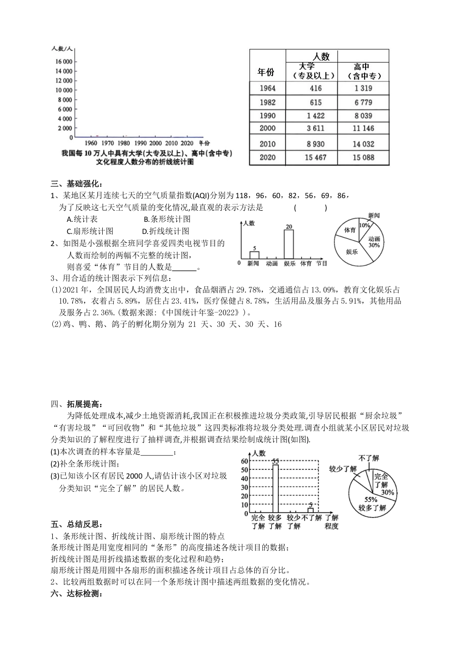 6.2统计图(2) 导学案 2025-2026学年苏科版八年级数学下册.docx_第2页