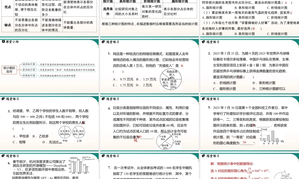 6.2统计图 6.3统计案例:货比三家 课件 2025-2026学年苏科版数学八年级下册.pptx