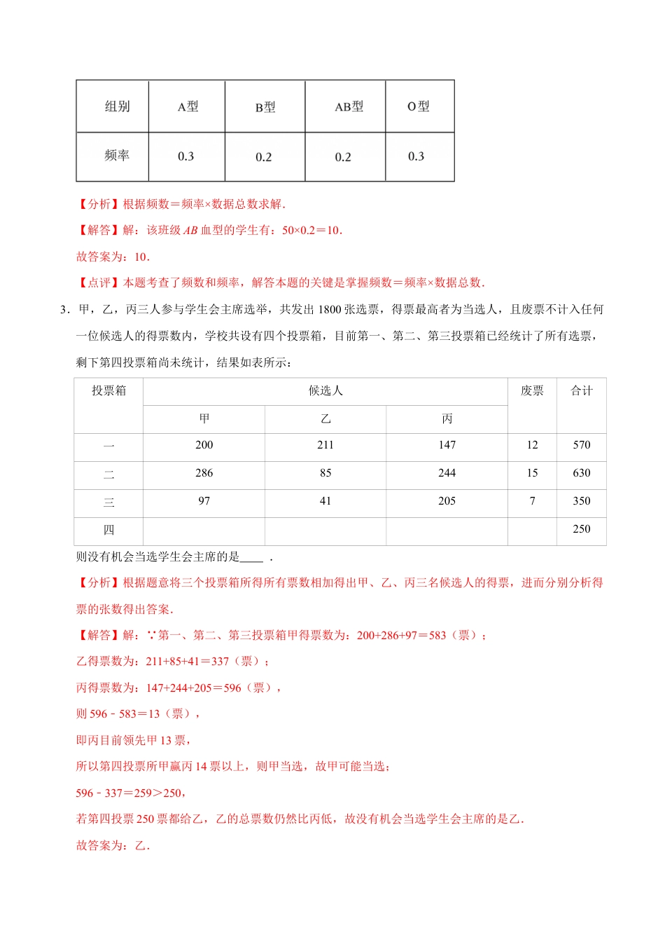 苏科版八年级数学下册-6.2 统计图(题型专练)(解析版).docx_第2页