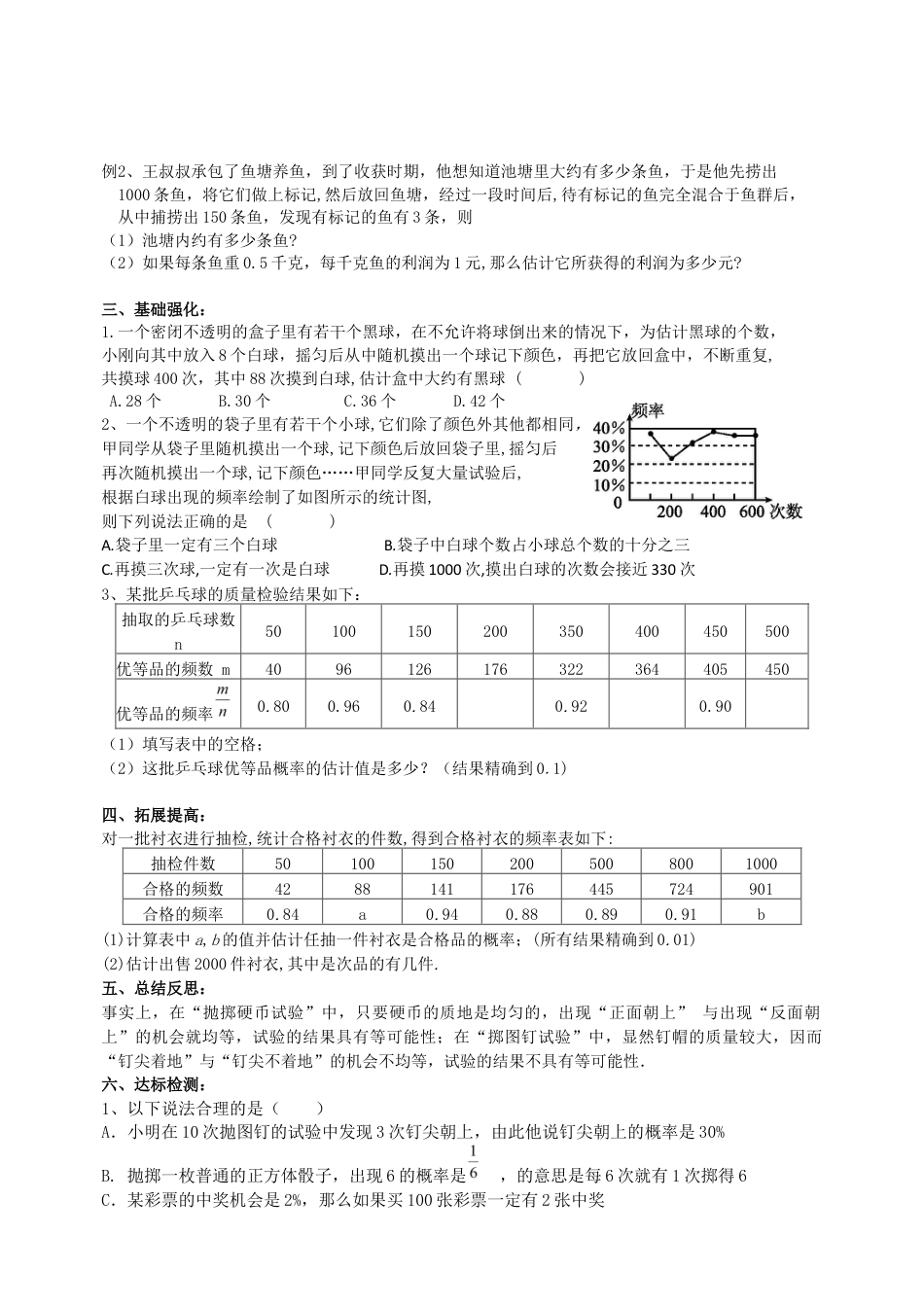 7.3 频率与概率(2)用频率估计概率2025-2026学年苏科版八年级数学下册.docx_第2页